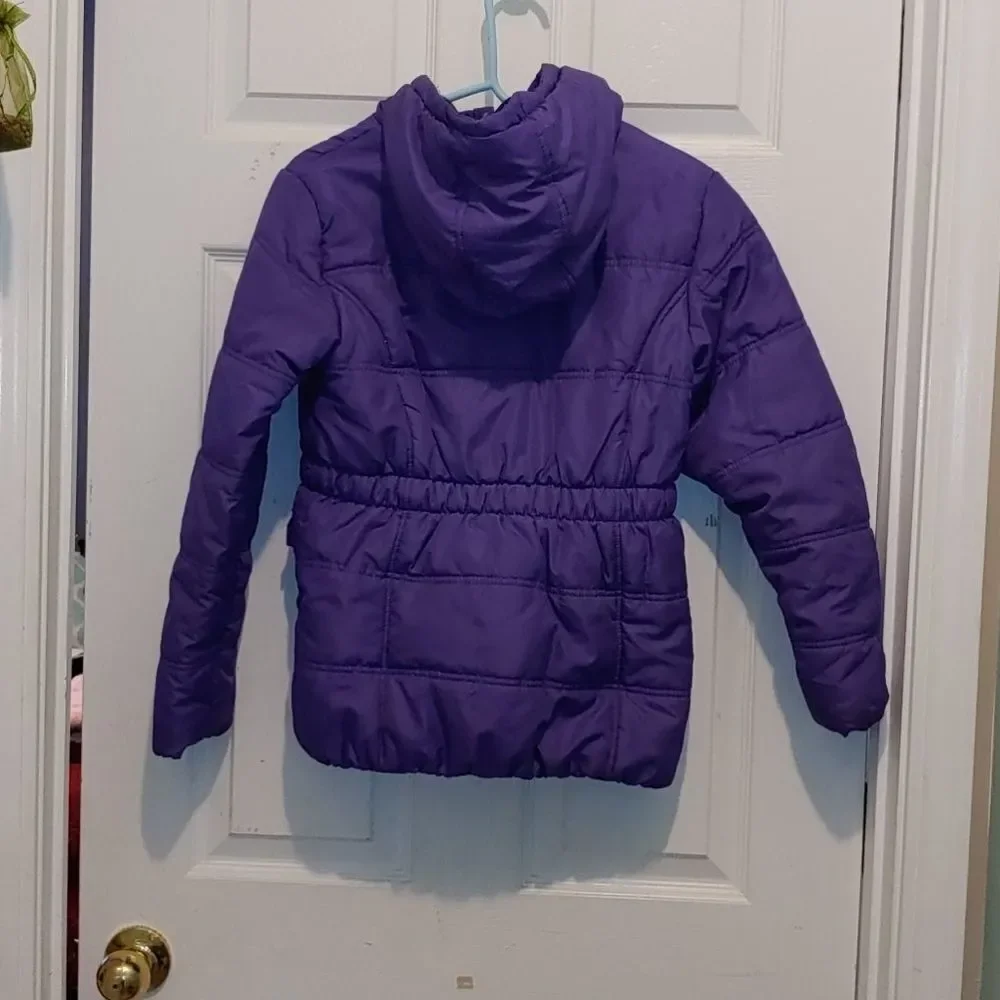 R 1881 By S. Rothschild purple hooded puffer coat